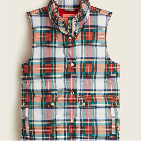 J.Crew Puffer vest with PrimaLoft® in Snowy Stewart - Picture 2 of 2
